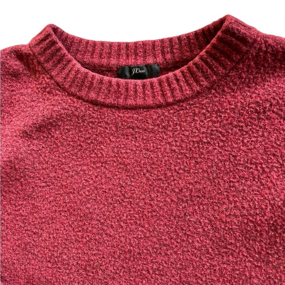 J. Crew Black Label Alpaca/Wool Crewneck Over Size Sweater Sz XS Brick Red Cozy